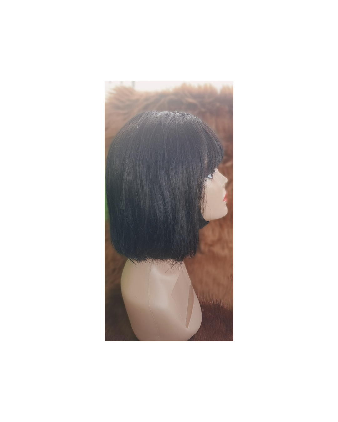 Short 8inch human bob wig view 2