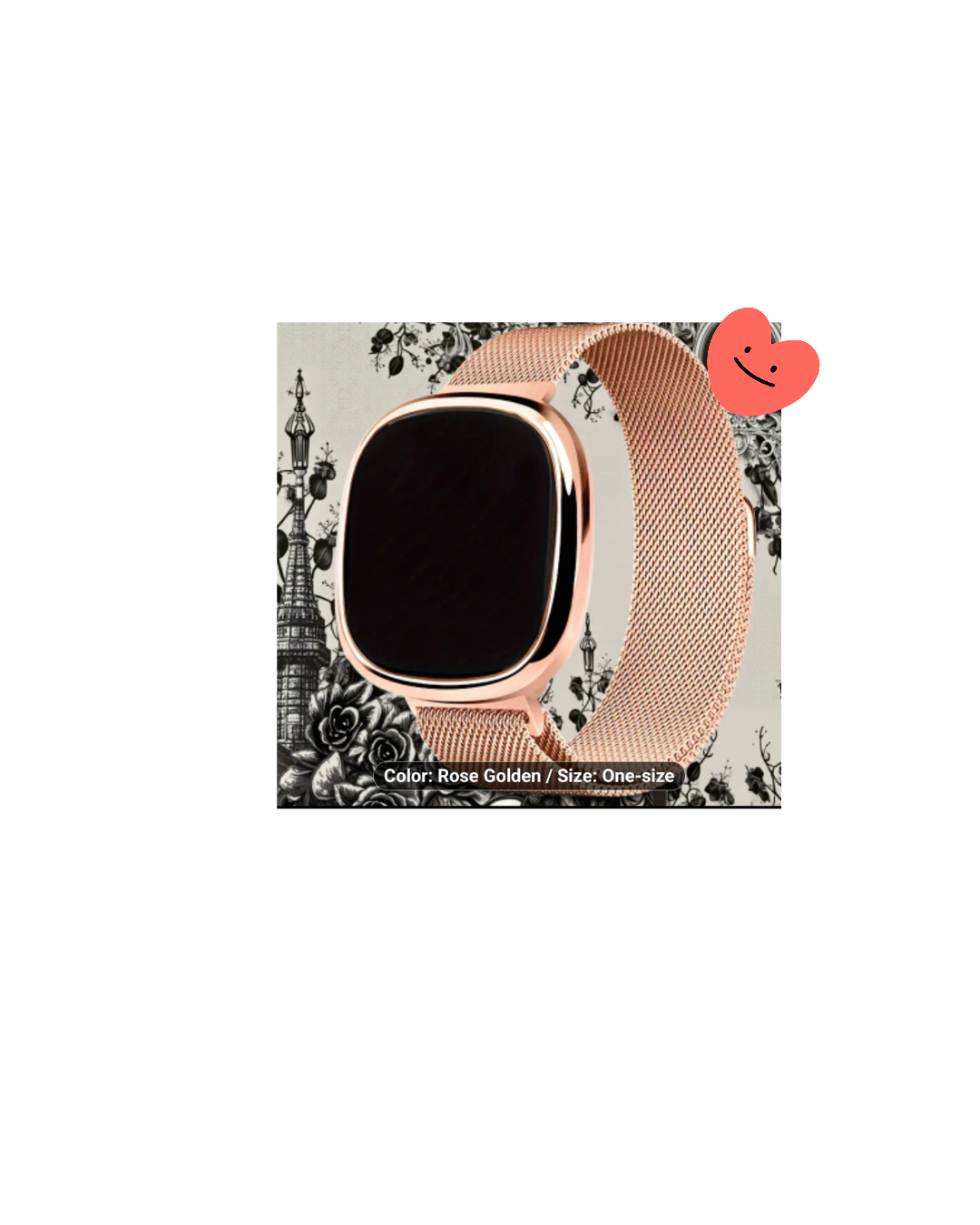 Rose gold color led digital watch