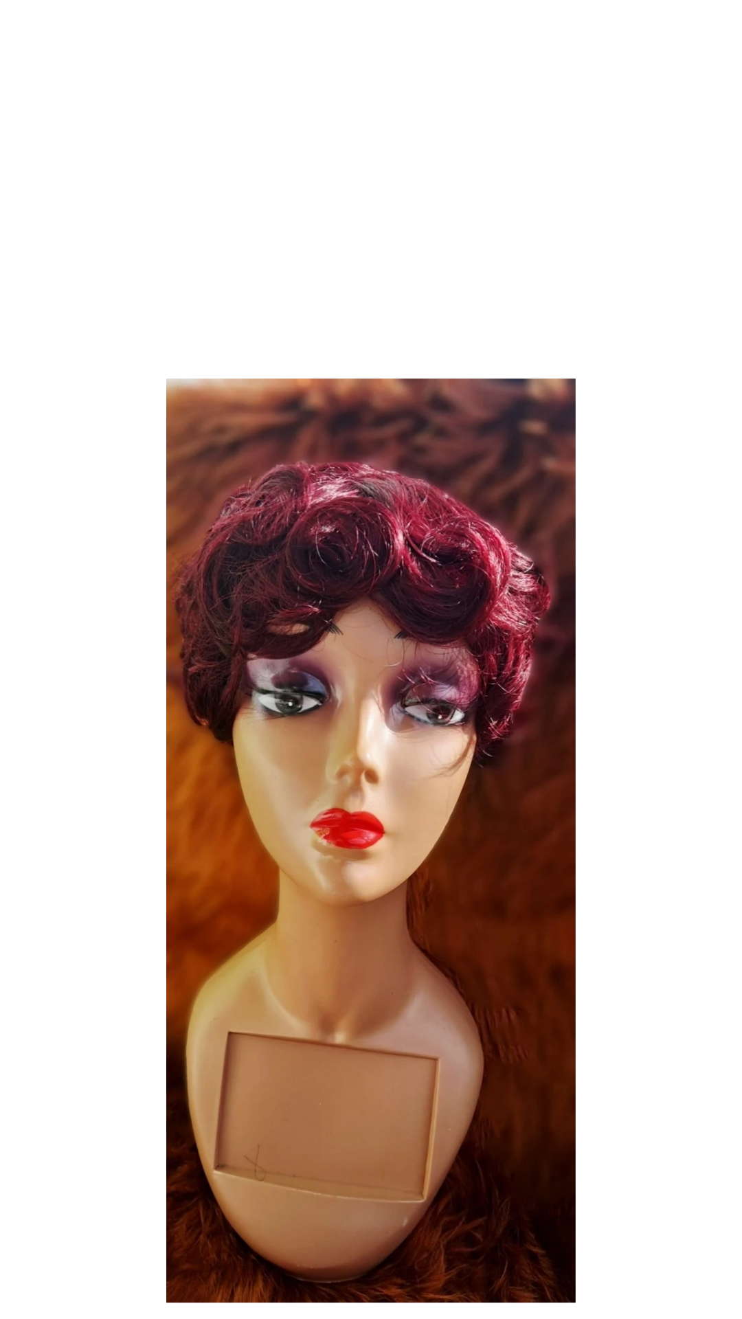 Pixie cut colored human hair wig machine made