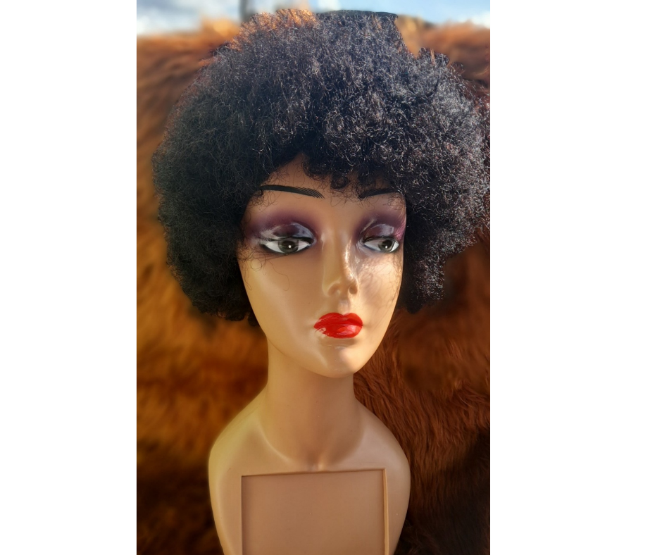 Short afro curly wig