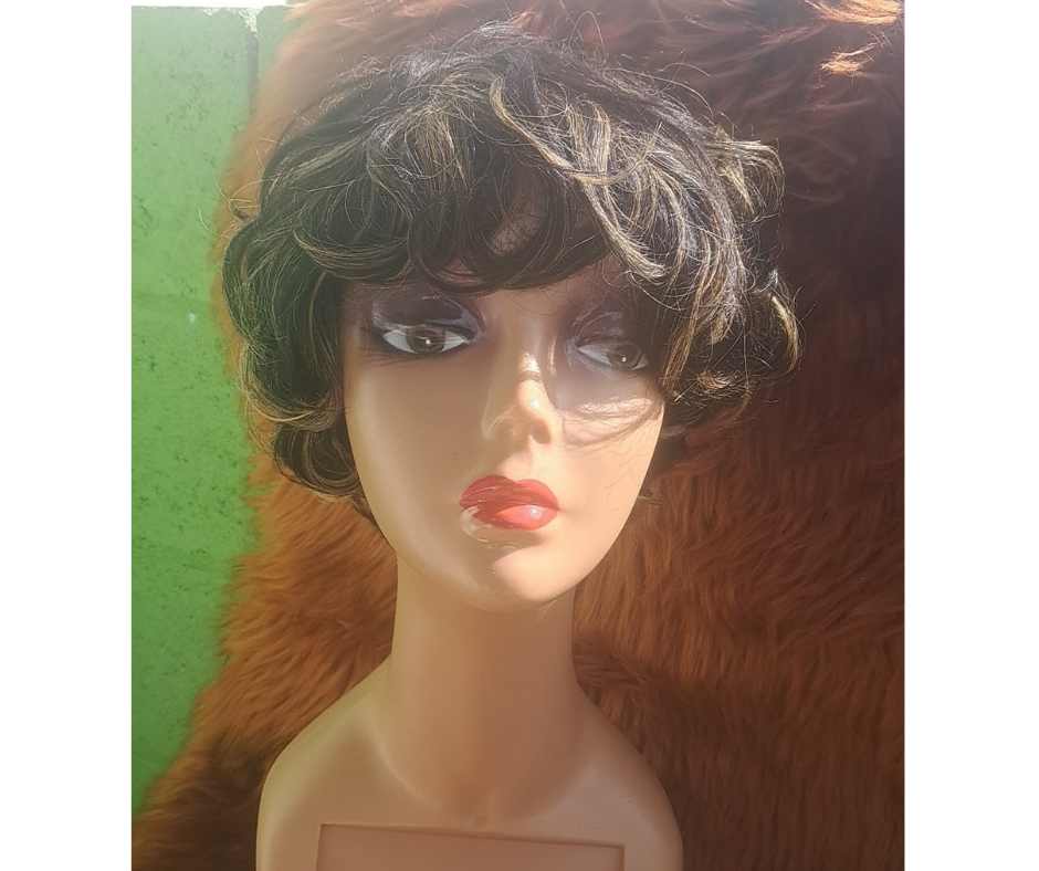 Human hair pixie cut wig