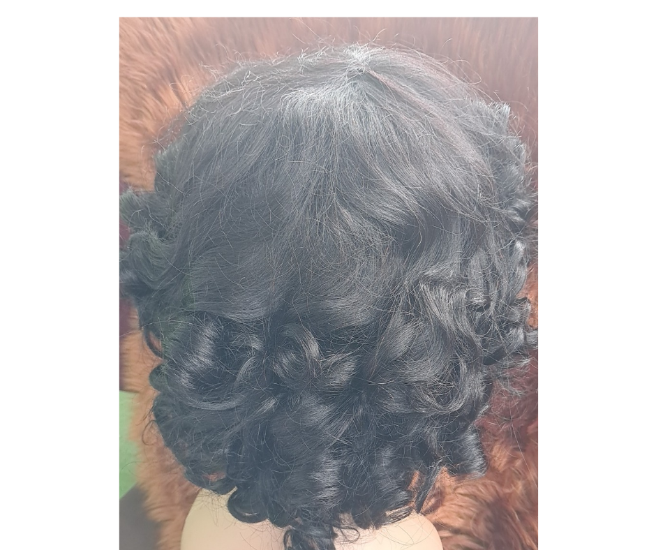 Human hair bouncy curl non lace wig view 4