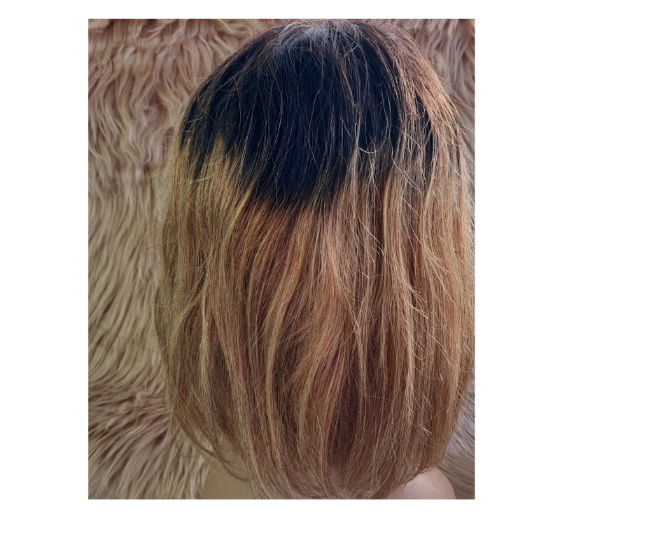 Human hair glueless lace wig view 2