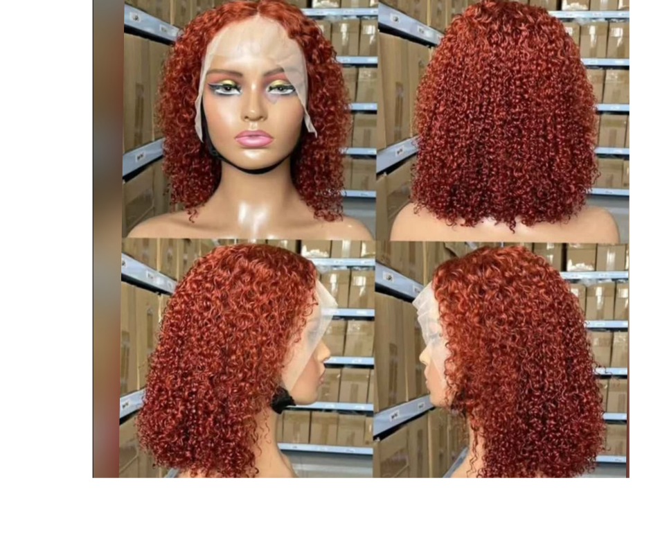 Kinky curl glueless lacefront 13x4