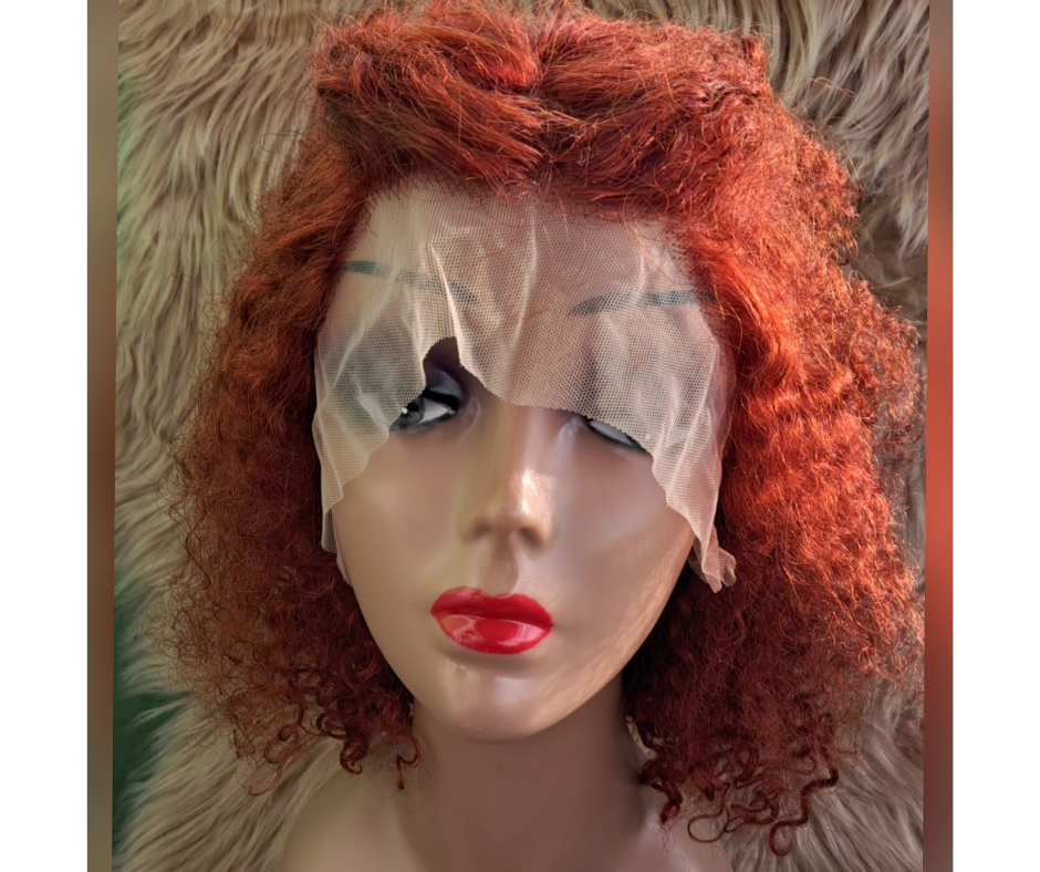 Kinky curl glueless lacefront 13x4 view 2