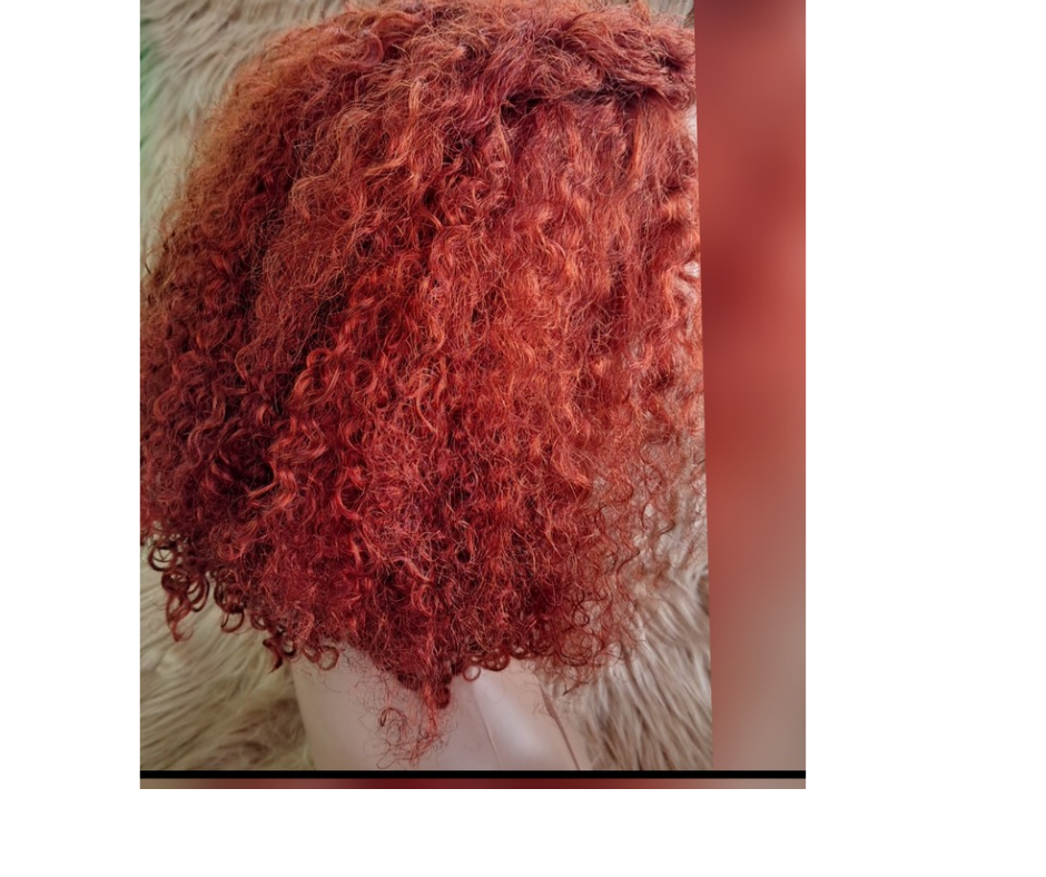 Kinky curl glueless lacefront 13x4 view 3