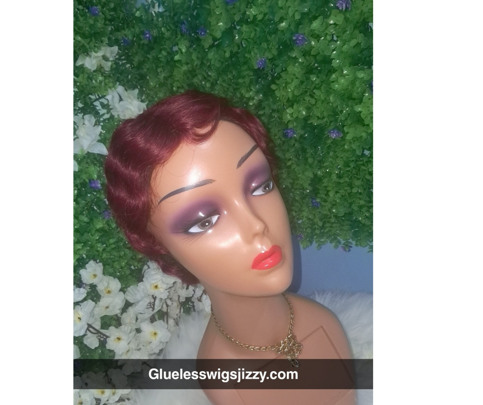 Short wavy cut human hair wig