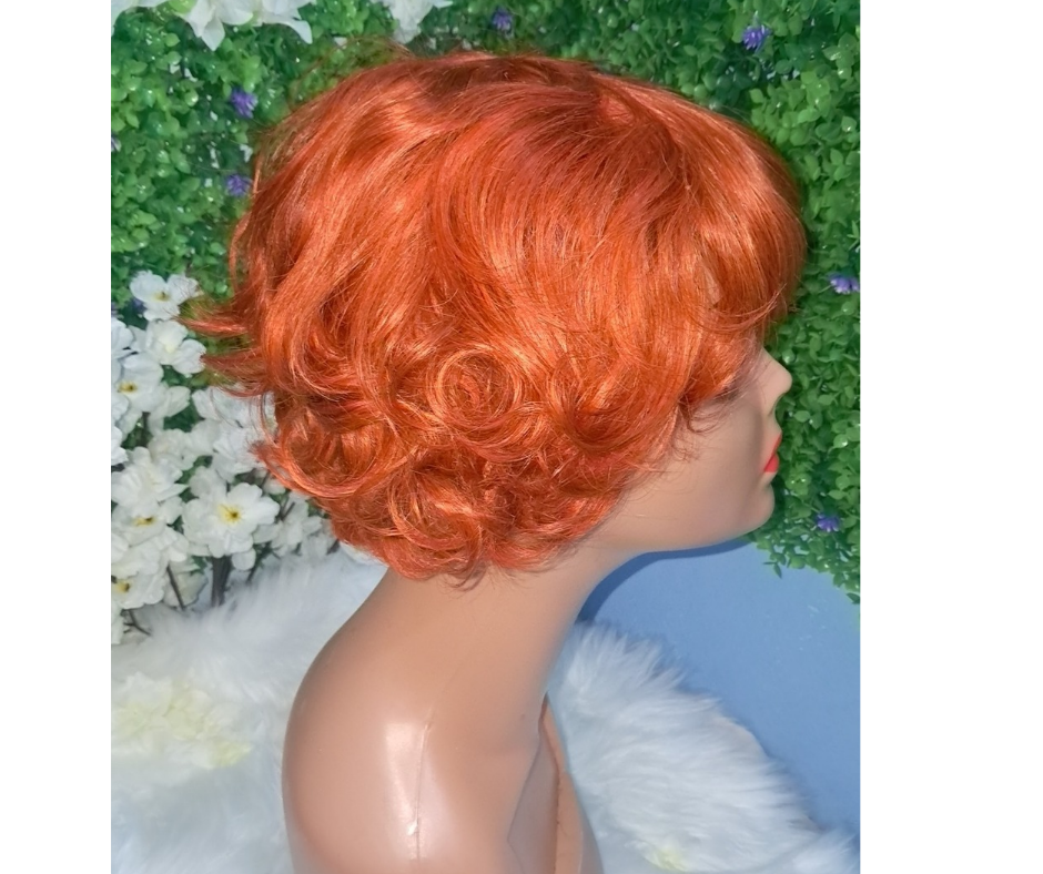 Short cut pixie human hair wig view 2
