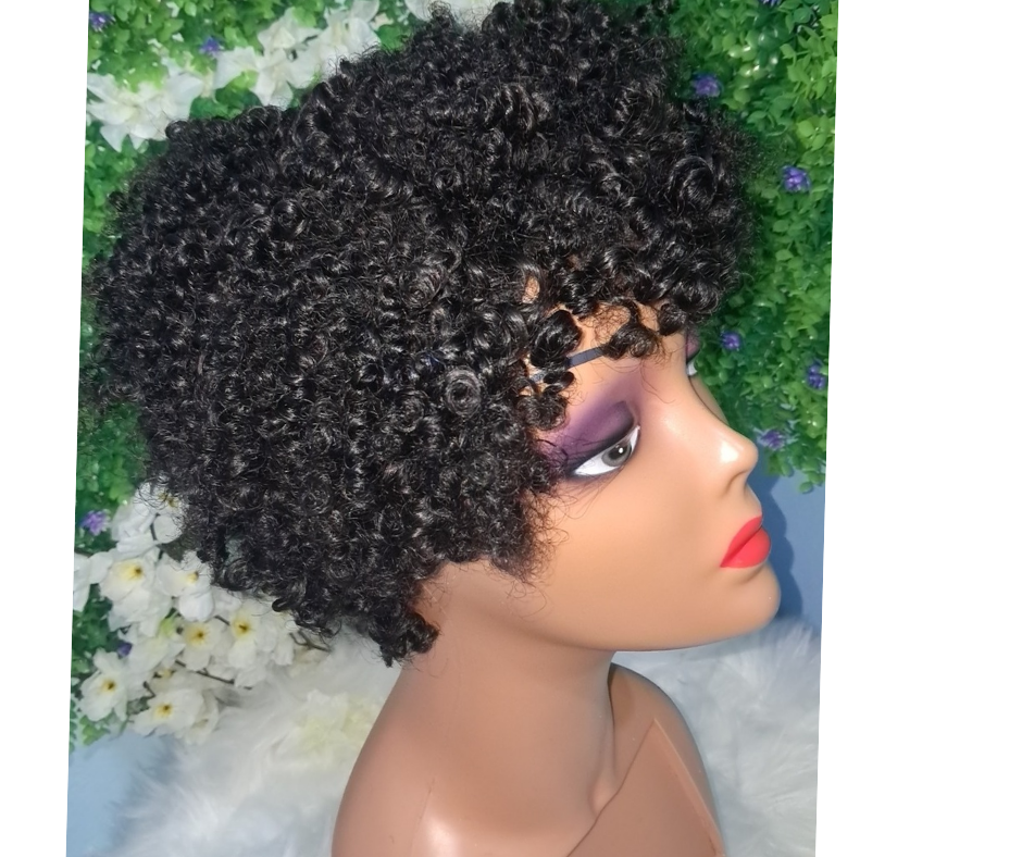 Short brazilian human hair pixie wig 8inch  view 2