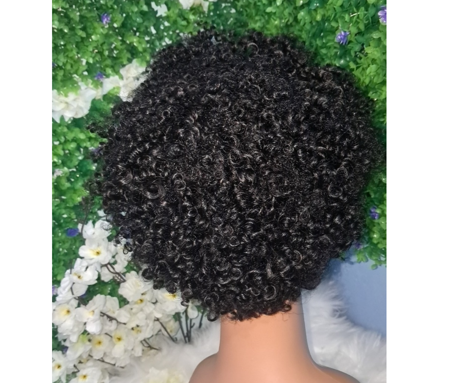 Short brazilian human hair pixie wig 8inch  view 3