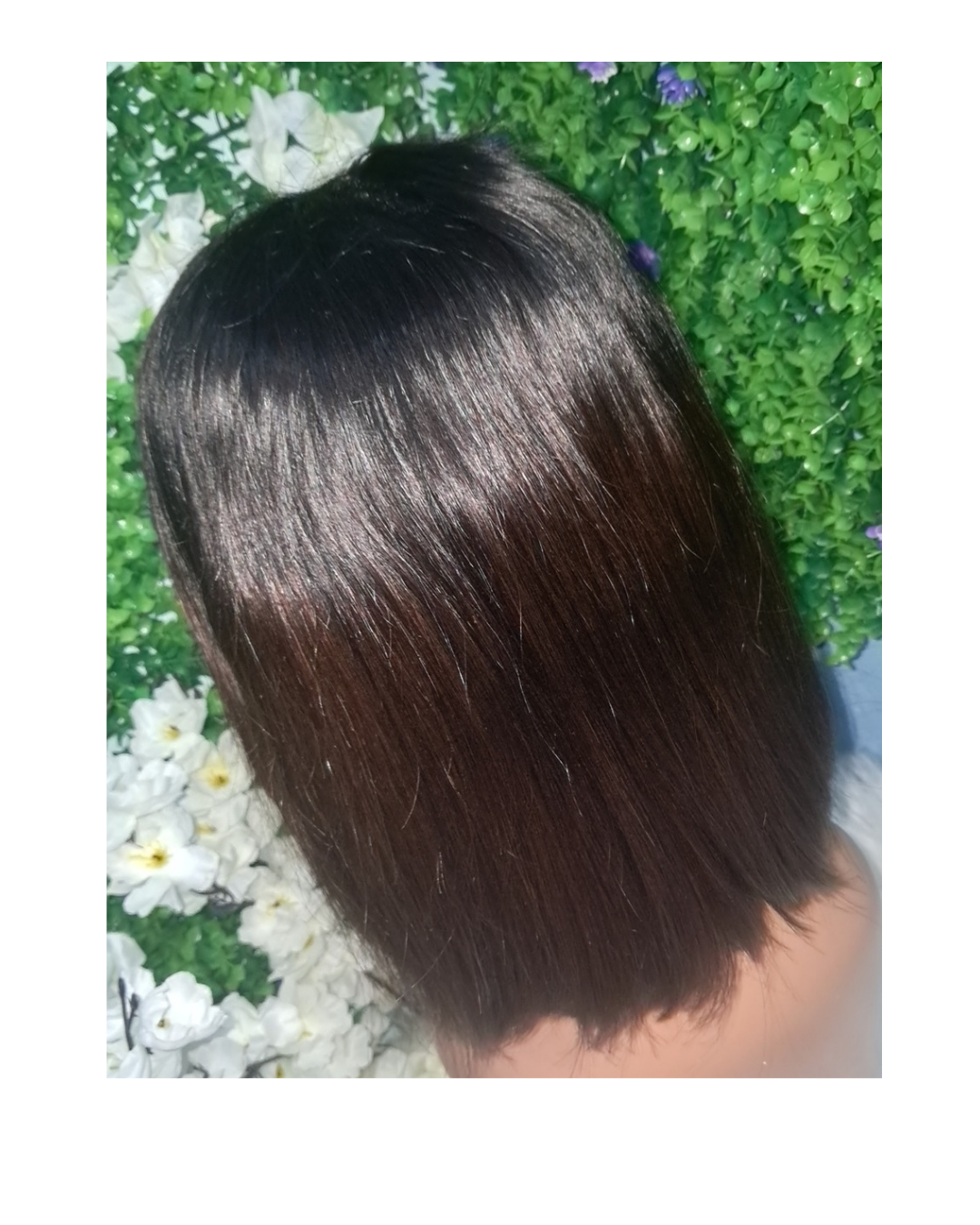 Lace front 5x5human hair wig 1b view 4