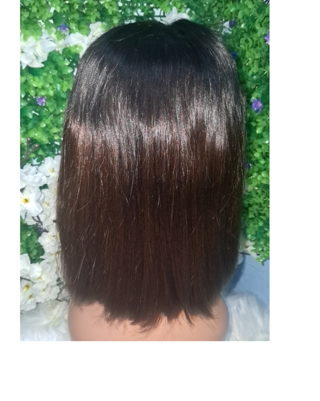 Lace front 5x5human hair wig 1b view 5