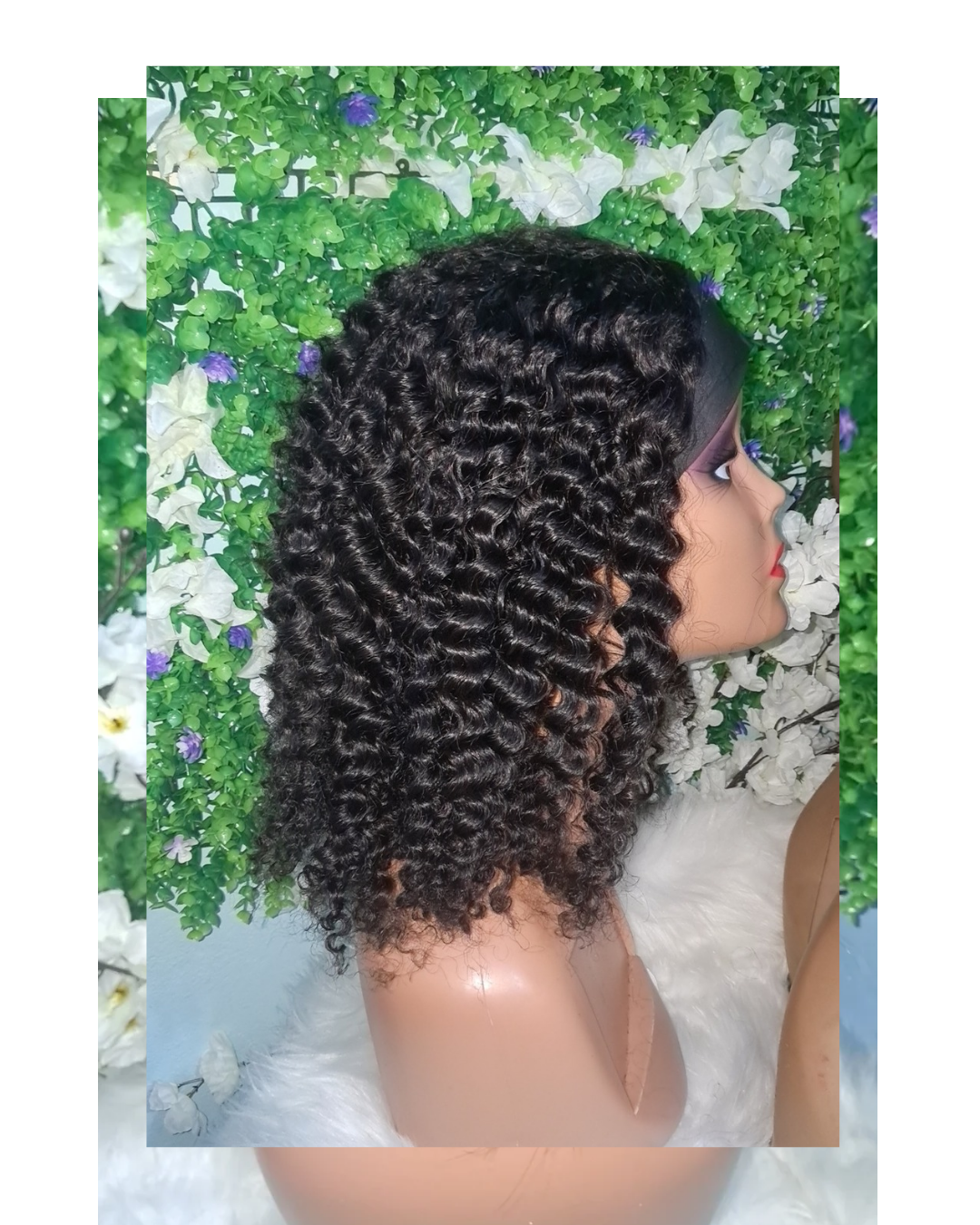 Human hair kinky curl headband wig 14inch  view 3