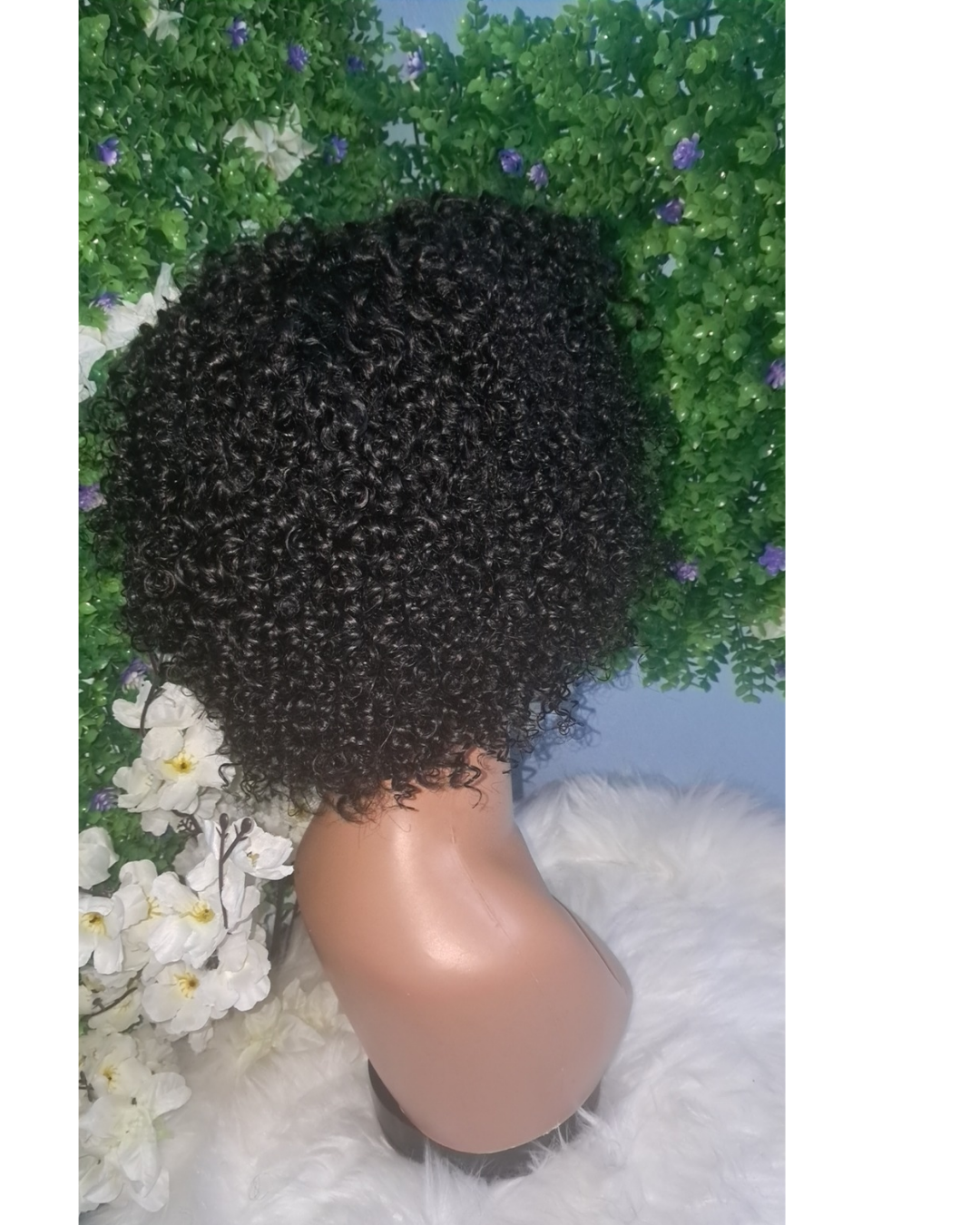 Human hair Curly wig density 200 view 2