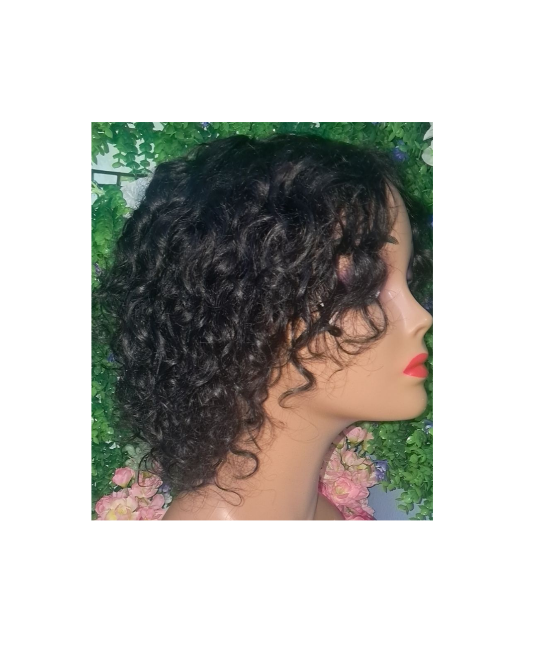 10"loose curl human hair wig view 2
