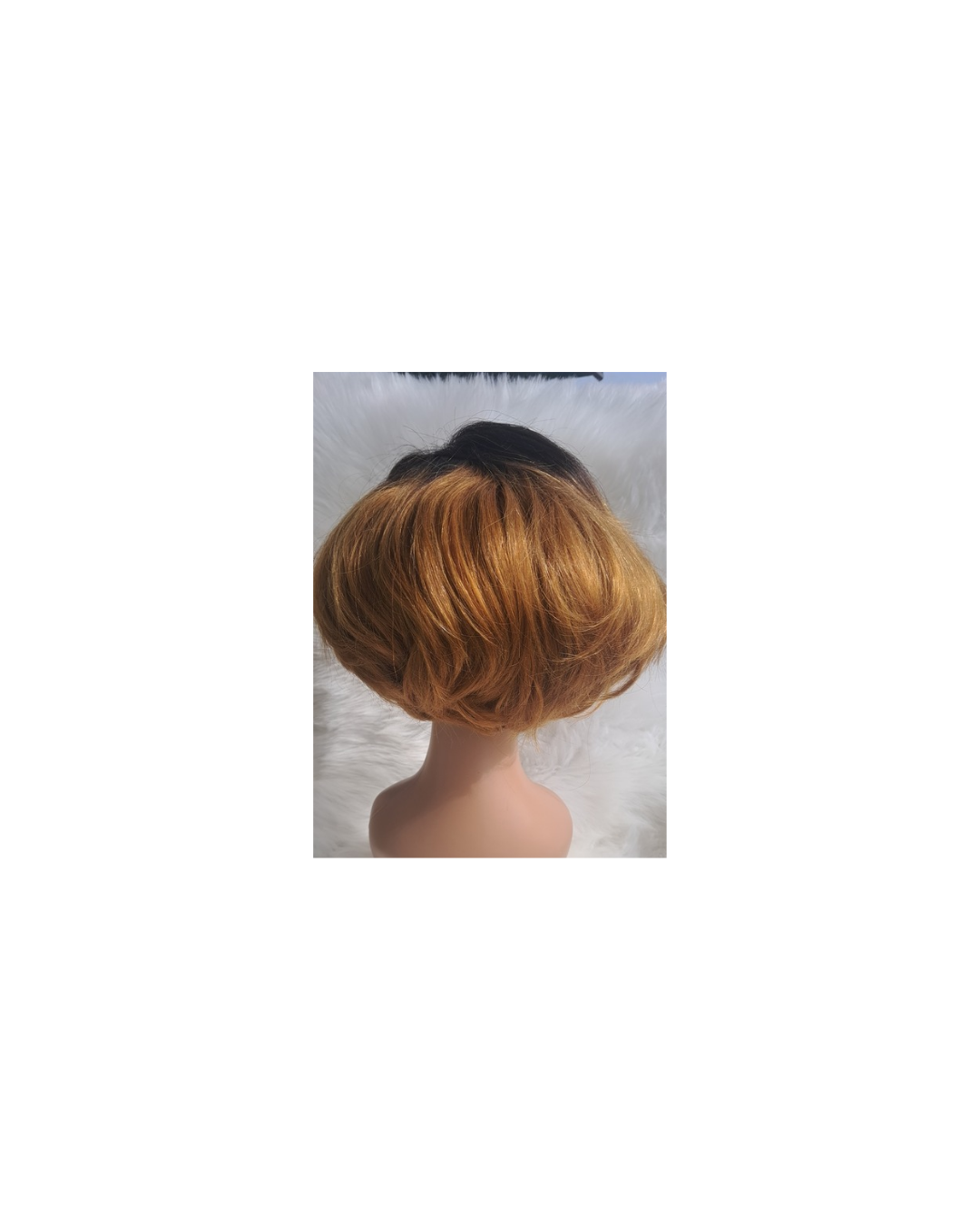 8"Colored human hair 4x4 pixie lacefront wig view 4