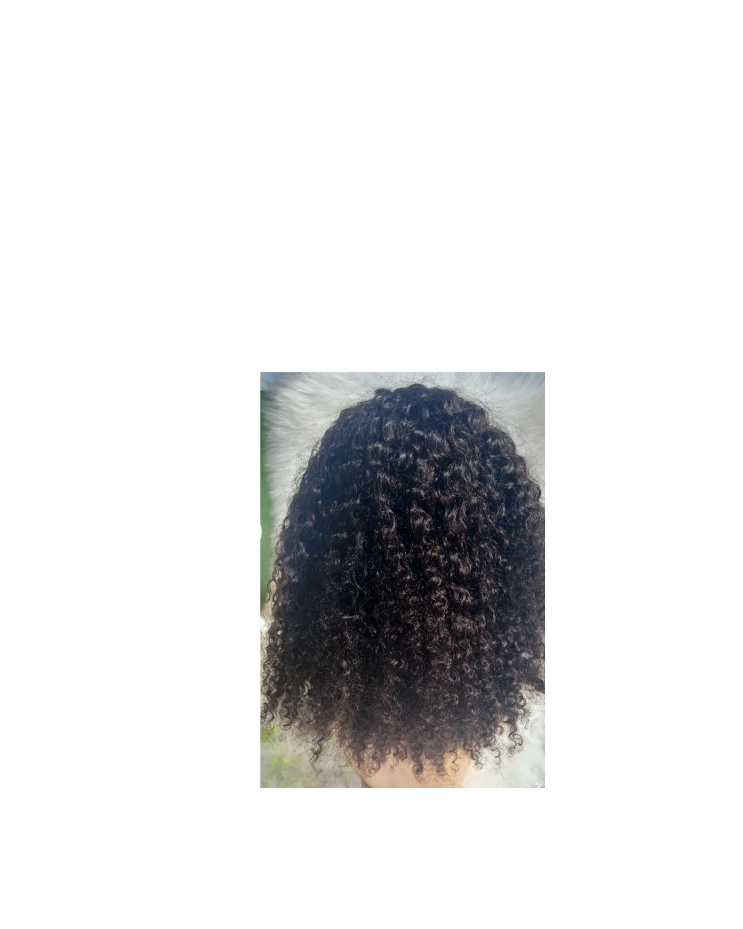 16"Jerry Curl headband wig view 6