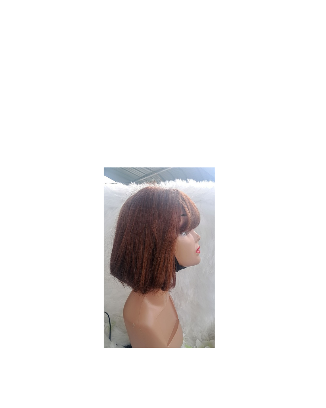 8inch bob wig human hair brown view 2