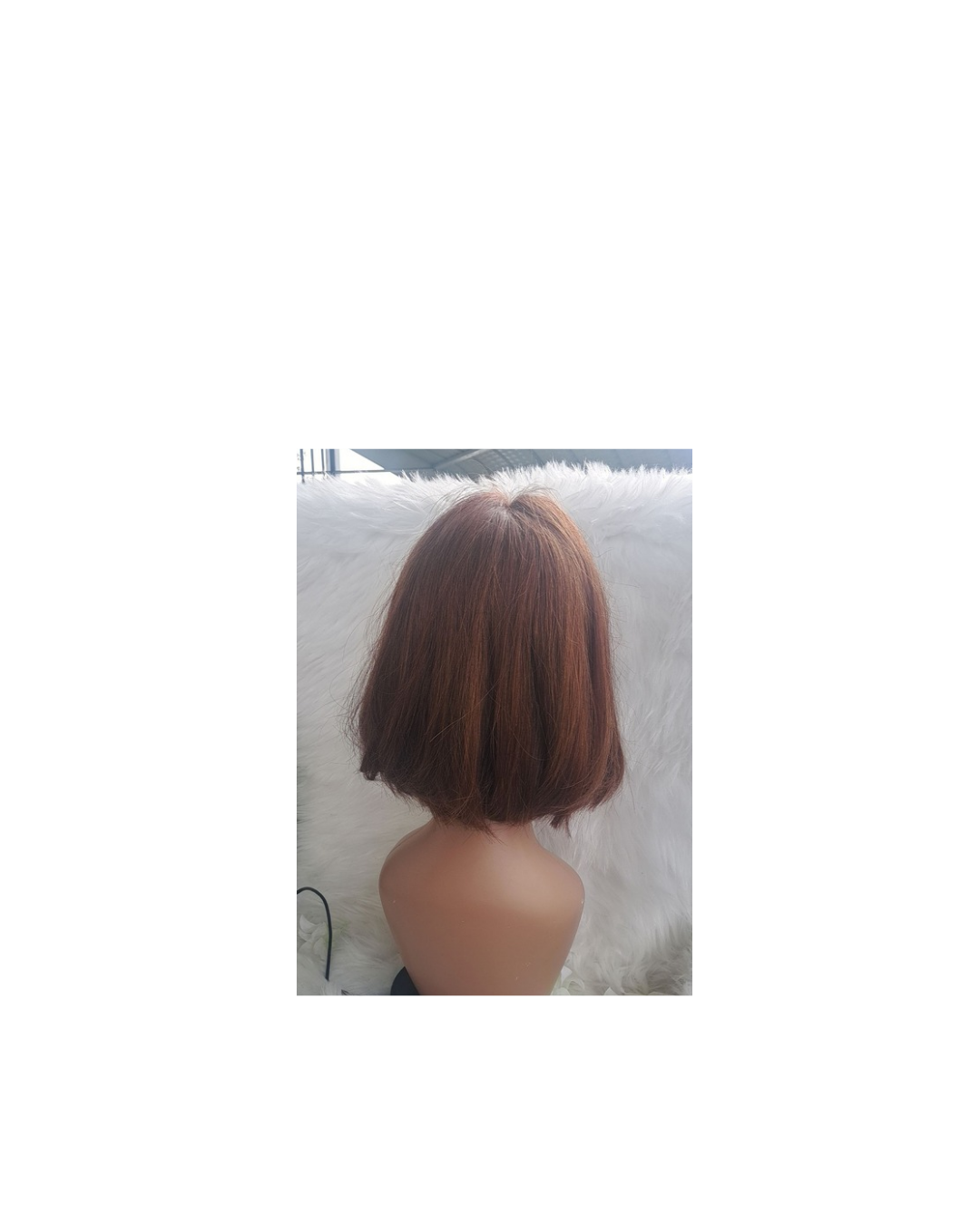 8inch bob wig human hair brown view 3