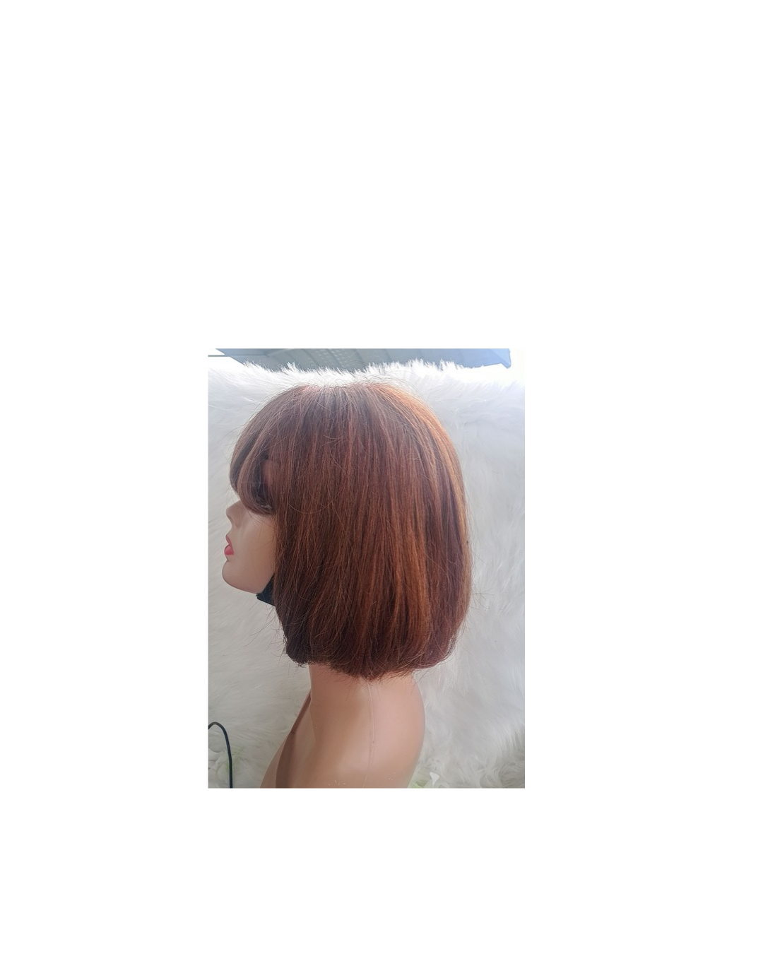 8inch bob wig human hair brown view 4