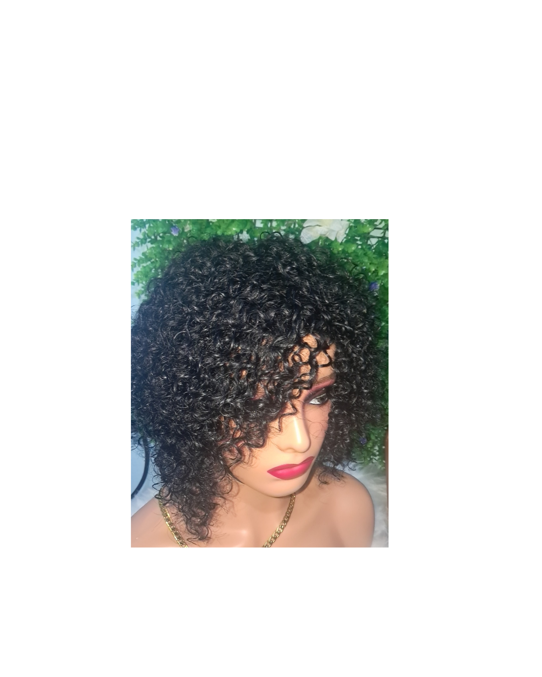 10inch Jerry curl wig  view 2