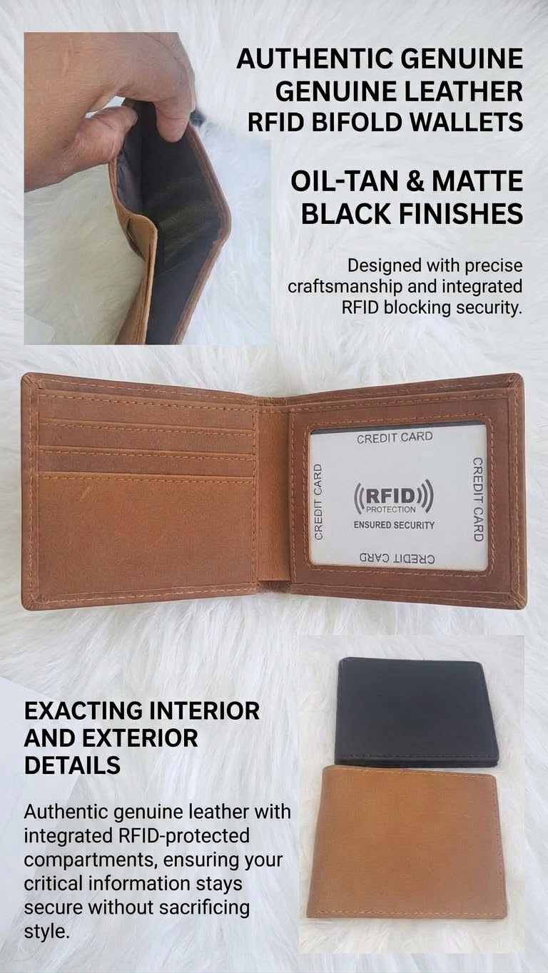 Men's rfid leather wallet view 2